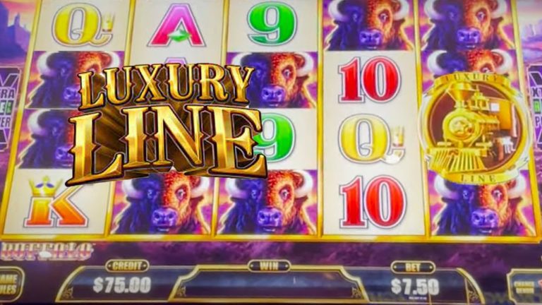 GOLD TRAIN & HUGE $7.50/Bet Line Hits Luxury Line Cash Express Buffalo