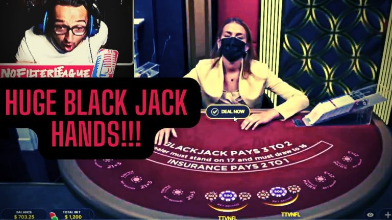 HUGE BLACKJACK HANDS!!!