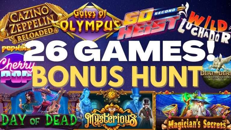 HUGE BONUS HUNT – 26 GAMES! Including Cherry Pop max spins