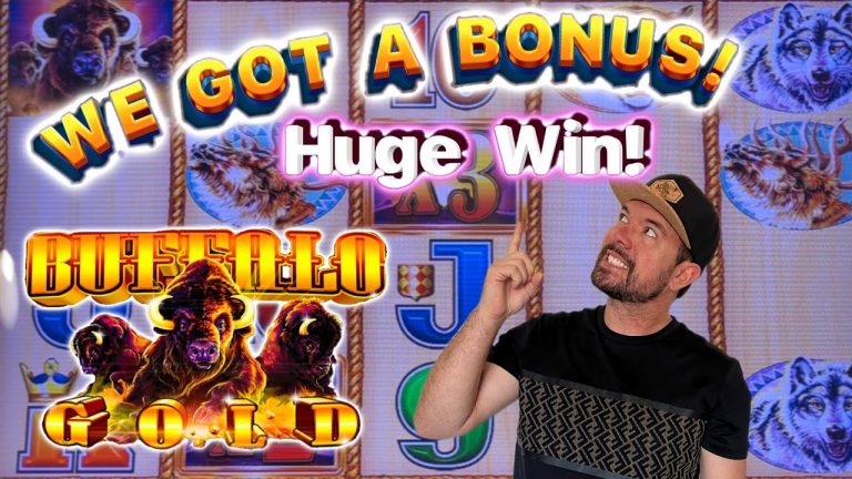 Huge Win on Buffalo Gold Slot! Bonus finally comes through | Live Slot Play at Casino