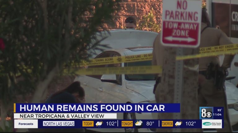 Human remains found inside trunk of a car at Las Vegas apartment complex