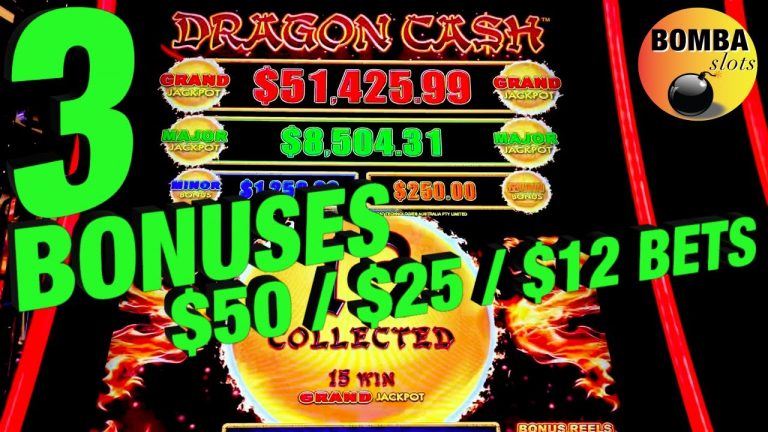 I GOT 3 BONUS ROUNDS on Golden Century ~ Dragon Cash Betting up to $50 at The Cosmopolitan Las Vegas