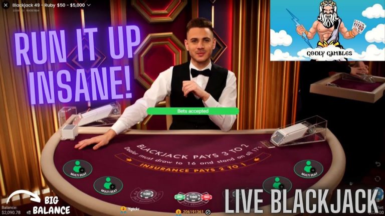 INSANE RUN UP WITH BIG BLACKJACK HANDS (PART #2)