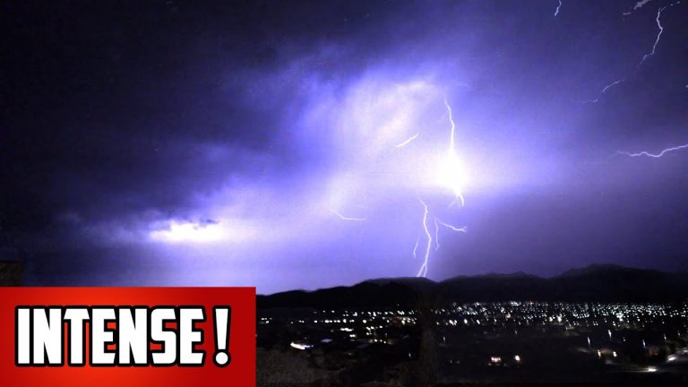 Insane Thunder Storm Hits Las Vegas – 50 Lightning Strikes Per Min!