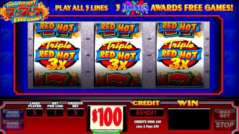 JACKPOT HANDPAY$500 BETSTRIPLE RED HOT 777 HIGH LIMIT SLOT MACHINE BUENO DINERO MUSEUM SLOTS