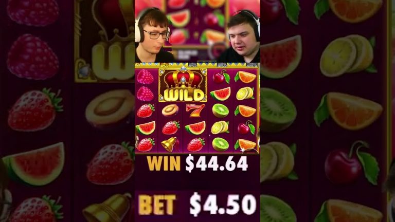 JUICY FRUITS SLOT SQUIRTS WITH BIG WILD! (Bonus Buys) #slots #casino #juicyfruits #shorts