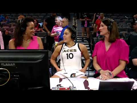 Kelsey Plum postgame sideline interview