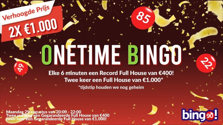 [ LIVE ] OneTime Bingo bij TOMBOLA!