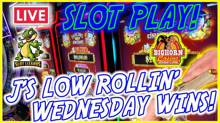 LIVE SLOT PLAY! J’S LOW ROLLIN’ WEDNESDAY JACKPOT WINS! EPISODE 14!