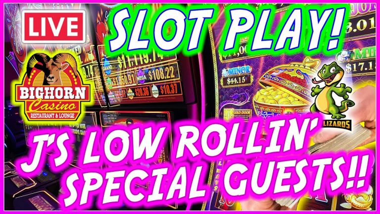 LIVE SLOT PLAY! J’S LOW ROLLIN’ WEDNESDAY! SPECIAL GUESTS! JACKPOTS! EPISODE 11! BIGHORN CASINO