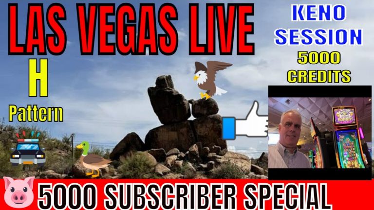 Las Vegas LIVE Cash or Crash – 5000 Sub Celebration Keno 5000 Credit Session. Casino Live Play