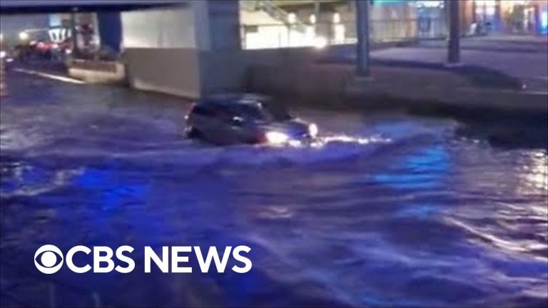 Las Vegas slammed with another major flash flood as vehicles thread through water