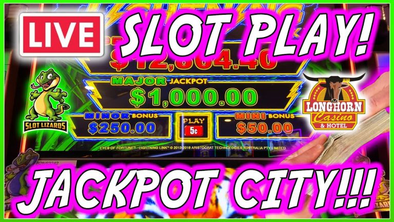 MORE LIVE SLOT ACTION! ARRIVING AT JACKPOT CITY! BIG WINS INCOMING! LONGHORN CASINO