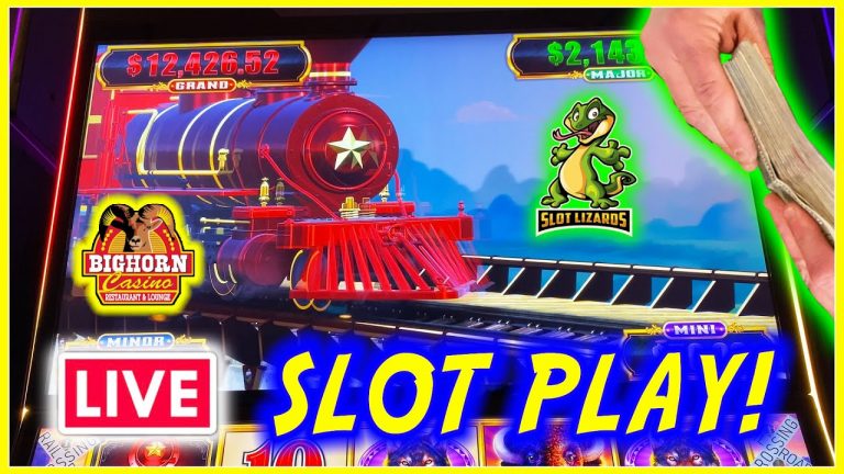 MORE LIVE SLOT PLAY! SATURDAY NIGHT JACKPOT WINS AT BIGHORN CASINO!