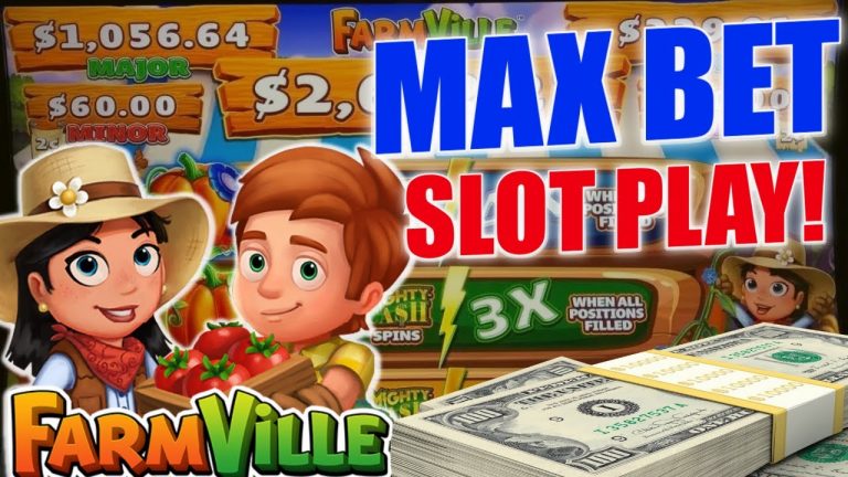 Max Betting Mighty Cash Farmville Slot Machine! Jackpot!