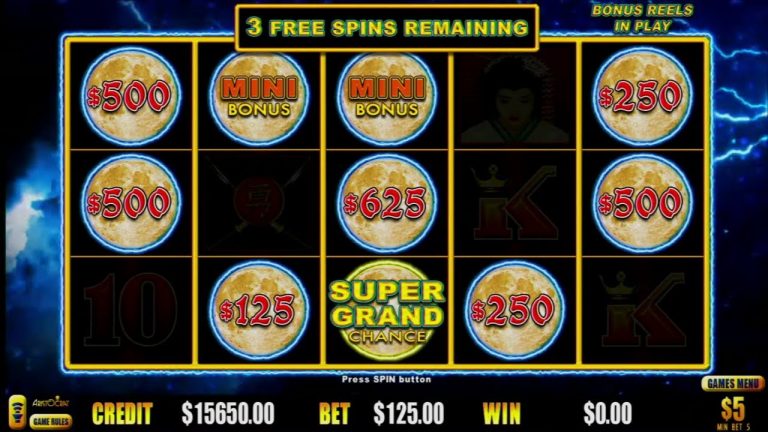 NINJA MOON DOLLAR STORM SUPER GRAND CHANCE FESTIVAL A REAL SLOT MACHINE JACKPOT