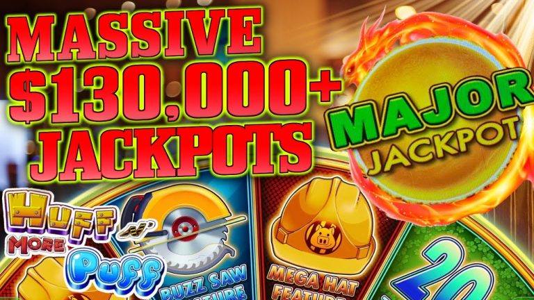 OVER $130,000 WON! My BIGGEST JACKPOTS EVER! MASSIVE JACKPOTS on HUFF N’More Puff & DRAGON LINK