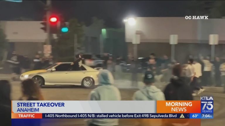 Police break up street takeover in Anaheim