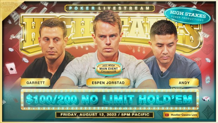 SUPER HIGH STAKES $100/200/400 w/ WSOP Main Event Champ Espen Jorstad, Garrett, Andy, Ryusuke & J.R.