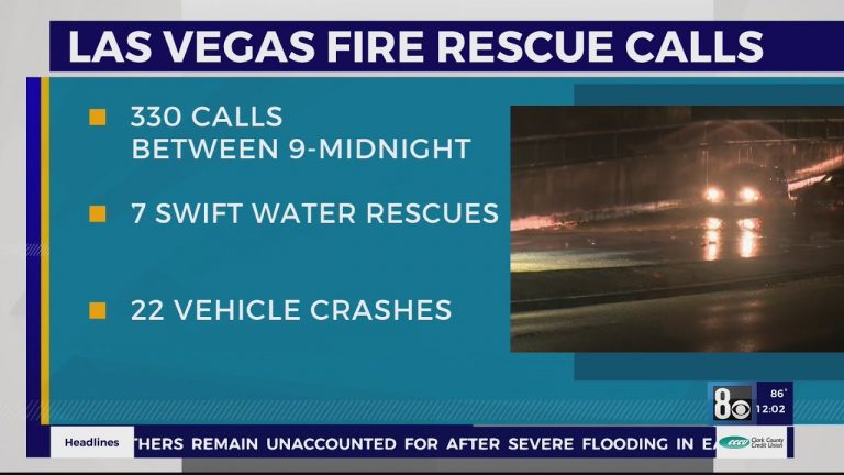 Swift-water rescues reported as storm pummels Las Vegas valley