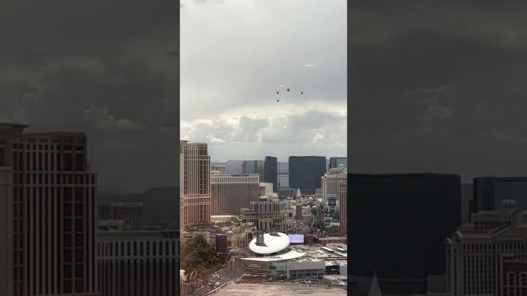 UFO & Military Helicopter Sighting Over Las Vegas Strip