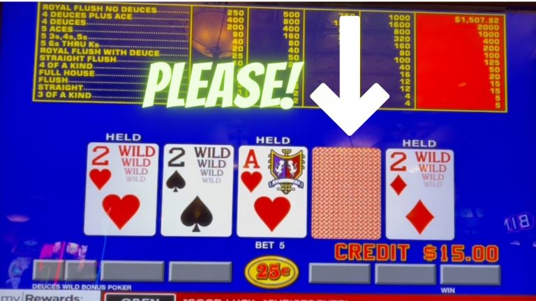 Video Poker: Deuces Wild Bonus Poker Progressive Session!