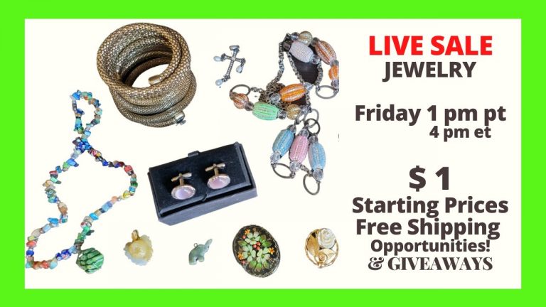 Vintage and Fun JEWELRY LIVE SALE $1 Starting Prices