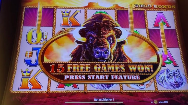 4 Coin Trigger Bonus on Buffalo Gold @ Red Hawk Casino BIG WIN!