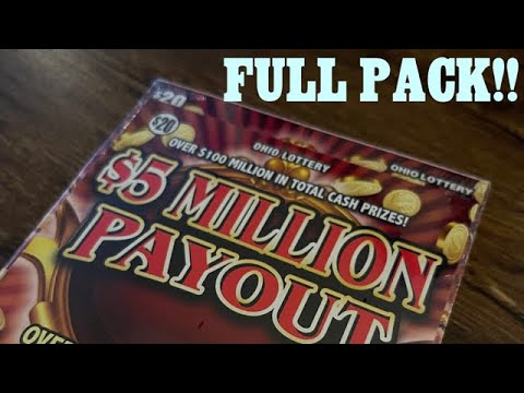 $5 MILLION PAYOUT!! FULL PACK!! $500 BOOK!! OHIO LOTTERY TICKETS!!