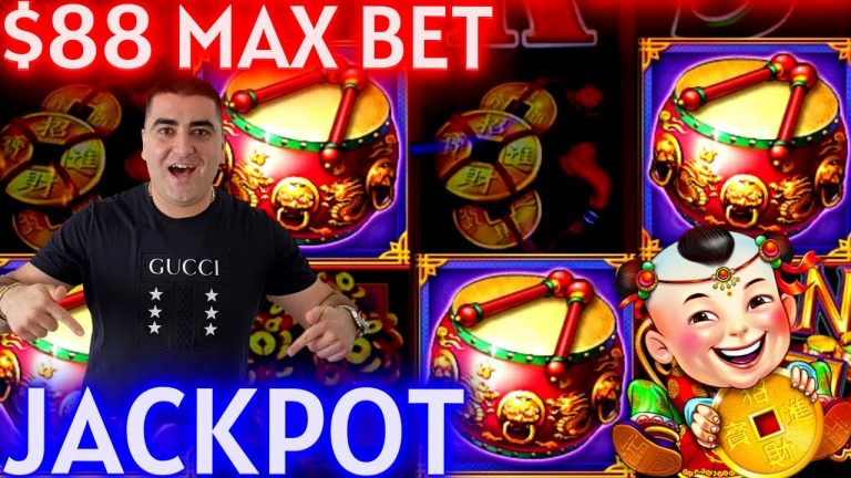 $88 Max Bet Dancing Drums HANDPAY JACKPOT ! Part-1