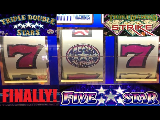 CLASSIC OLD SCHOOL CASINO SLOTS: TRIPLE DOUBLE STARS + TRIPLE DIAMOND STRIKE + FIVE STAR SLOT PLAY!