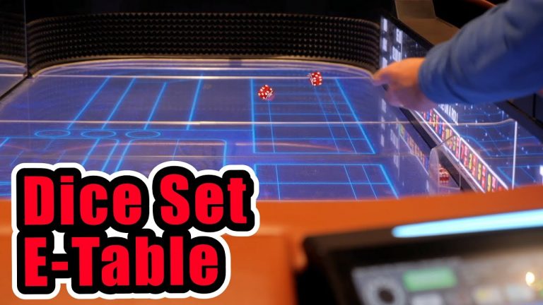 Craps Players Dice Setting on Electronic Table