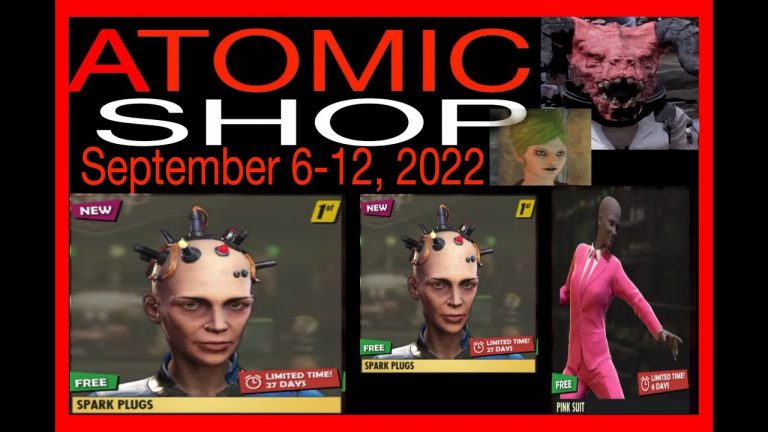 FALLOUT 1ST FREE SPARK PLUGS HAIRDO & FREE PINK SUIT cLASSIC bUNDLES RETURN Fallout 76 Atomic Shop