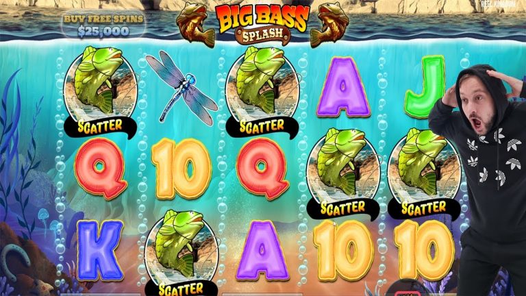 I GOT AGAIN 5 SCATTERS on BIG BASS SPLASH – BIG WINS – 20 FREE SPINS CASINO SLOT ONLINE GAME