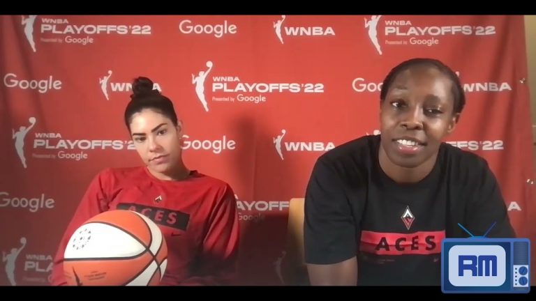 Kelsey Plum and Chelsea Gray Las Vegas Aces post-practice availability | Sept. 3