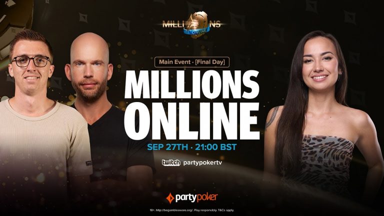 LIVE: Final Table MILLIONS Online #5 – Main Event $2M GTD | 1st $391,731 | PartyPoker