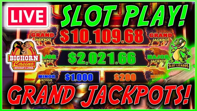 LIVE SLOTS SATURDAY FUNDAY! SMASHING GRAND JACKPOTS! BIGHORN CASINO!