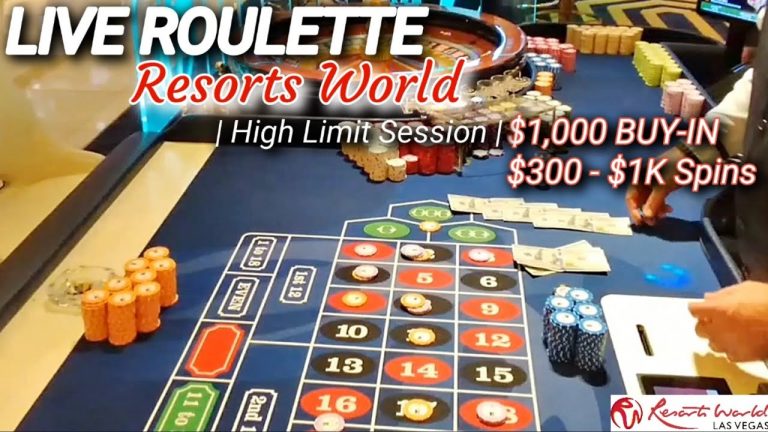 Live Roulette at Resorts World | $300 – $1,000 dollar spins | UNBELIEVABLE ENDING OMG!!!!!