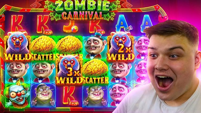 MY FIRST EVER SESSION On ZOMBIE CARNIVAL SLOT!!