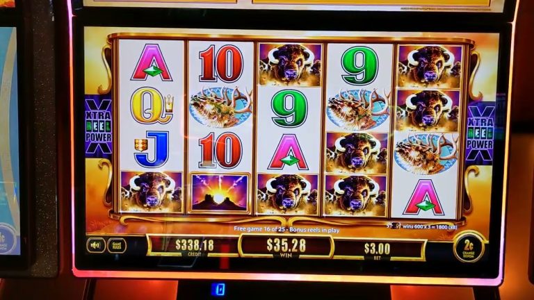 Rare Win! Buffalo Gold Revolution slot machine with 30 free games.