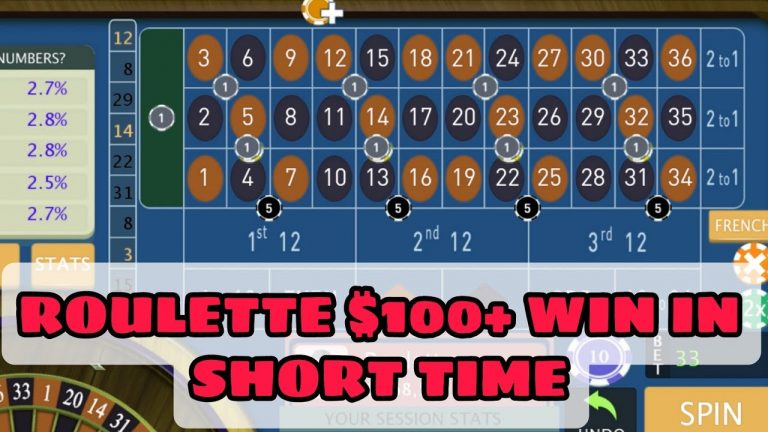 Roulette $100+ Win In Short Time | Online roulette | roulette strategy