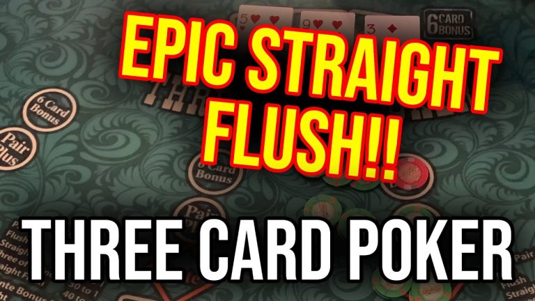 SHOCKING 5 CARD STRAIGHT FLUSH! HUGE HIT!!! 3 CARD POKER!!!