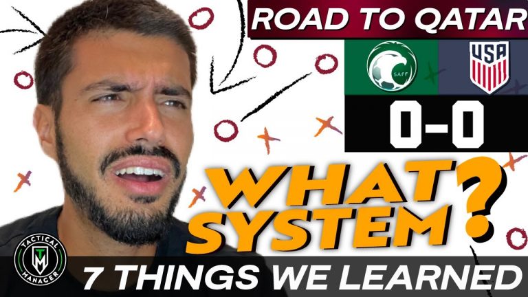 Saudi Arabia 0-0 USA | What did we learn? | 7 Tactical Takeaways!