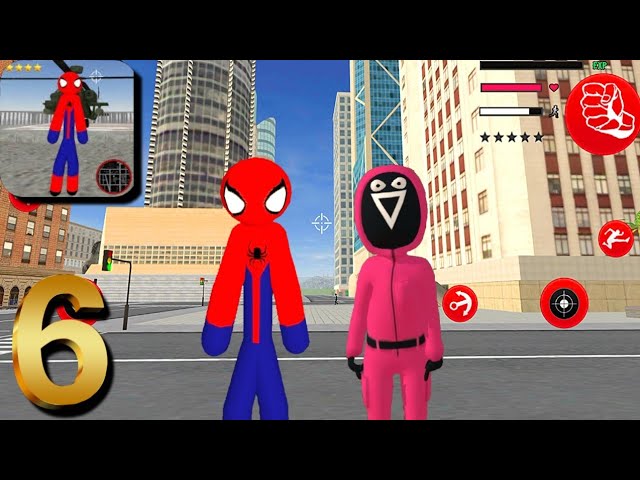 Spiderman Stickman Rope Hero Gangster City Crime #6 Android Gameplay