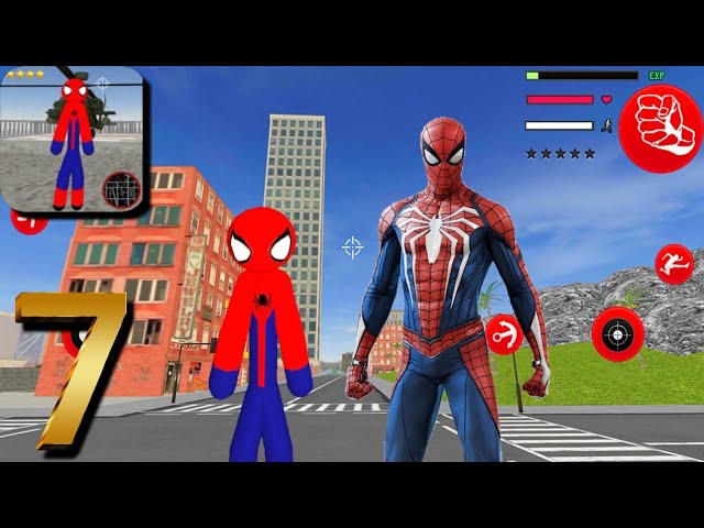 Spiderman Stickman Rope Hero Gangster City Vegas #7 Android Gameplay