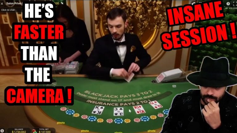 THE FASTEST DEALER EVER !!! HE’S A ROBOT!! | Roshtein BlackJack