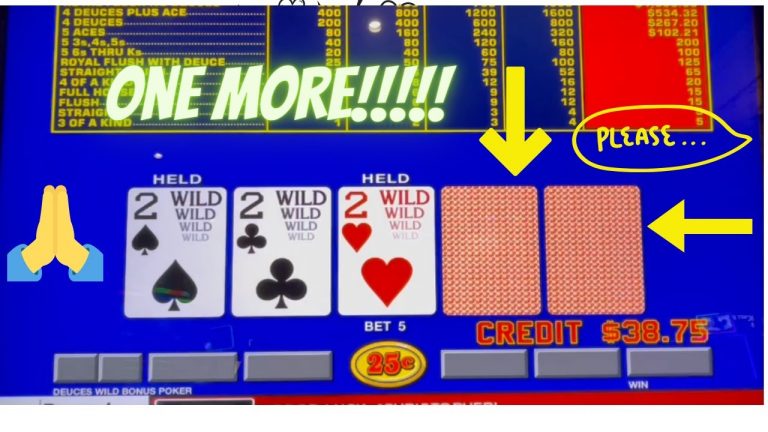 Video Poker: Deuces Wild Bonus Poker Progressive Session!