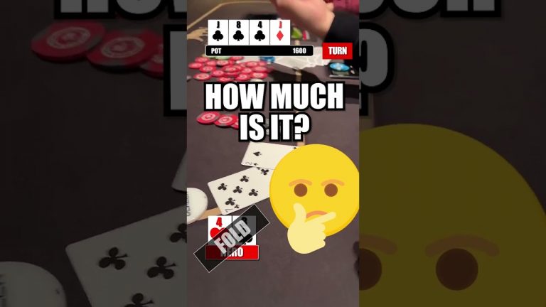 Watch David fail Miserably trying to bluff with 7- 2offsuit in No Limit Holdem Poker! #shorts