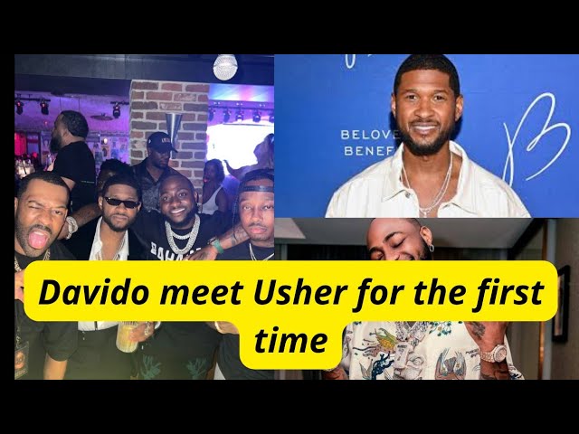 davido react as he meet Usher and richthekid for the first time