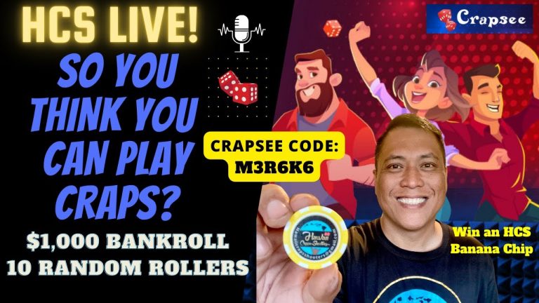 $1000 Bankroll on 10 Random Rollers. What Strategy will you play? Crapsee Code: M3R6K6